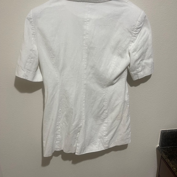 Eudon Choi Linen Short Sleeve White Blazer – Women’s Size 8 - Picture 15 of 16
